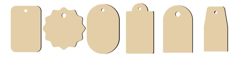 Price tag collection. Paper labels set. Vector