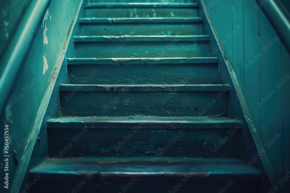 Poster detailed view of a staircase, suitable for architectural projects