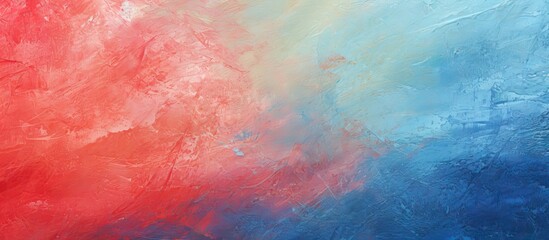 Obraz premium Vibrant Abstract Painting Featuring Captivating Red and Blue Colors in an Expressive Impressionist Style