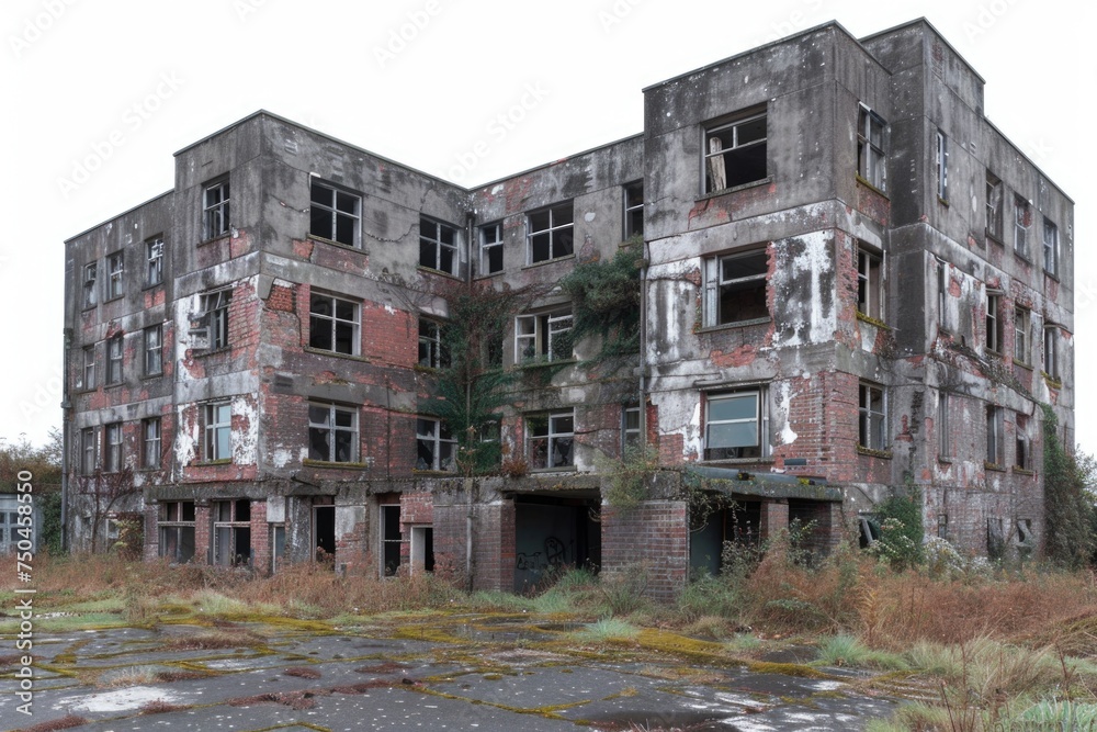 Aufkleber An image of an old building with numerous windows. Suitable for architectural and urban design concepts