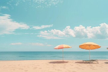 Fototapeta na wymiar sunny summer beach season concept