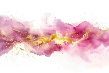 Colorful watercolor painting of a pink and yellow flower. Perfect for botanical illustrations or floral design projects