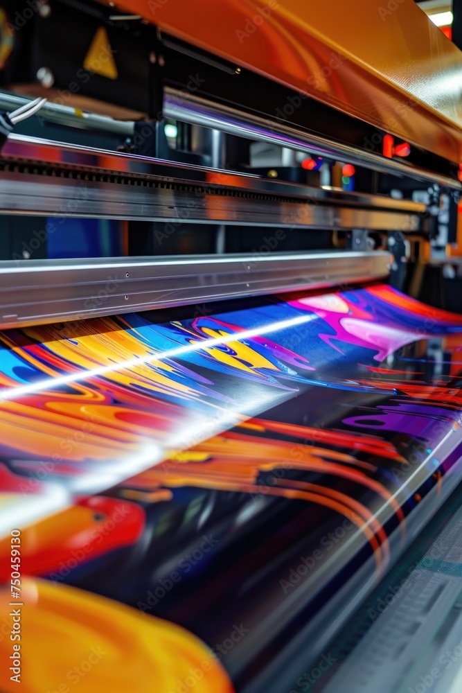 Leinwandbilder A large print machine with a colorful design. Ideal for printing and design concepts