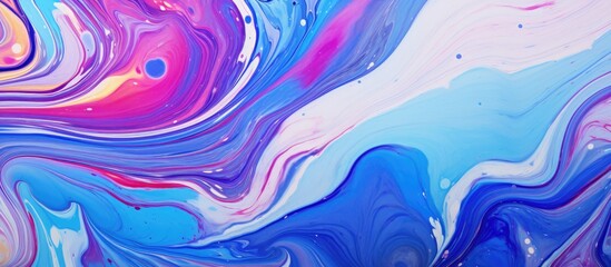Vibrant Abstract Painting: Colorful Marble Texture with Fluid Patterns