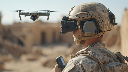 Portrait of a elite special Operation military soldier equipped with battle armor and a advanced assault rifle. 3d rendering