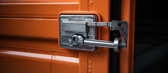 Secure Container Door Lock with Lead Seal for Cargo Shipment Protection