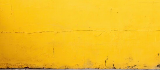 Contemplative man sitting on a bench in front of a vibrant yellow wall in urban setting
