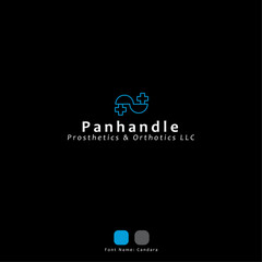 Panhandle Prosthetics & Orthotics LLC, Blues, Black and white with vector file. business logo design