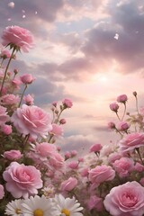 Whispers tale garden of rozes. AI generated illustration