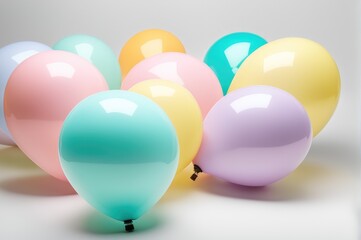 bunch of many colorful festive balloons