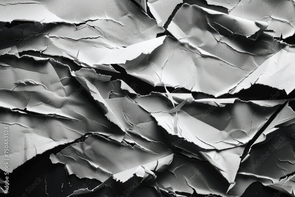 Poster black and white photograph of a paper sheet, suitable for various design projects