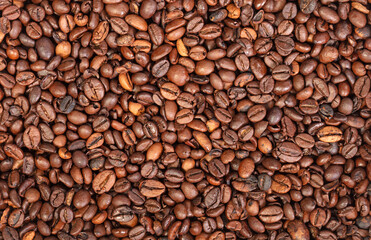 Coffee beans isolated, strong beans
