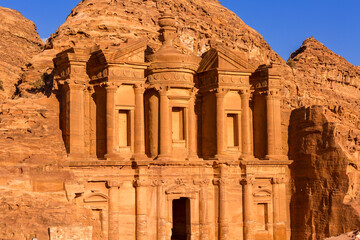 Ed Deir Monastery, Petra, Jordan close-up
