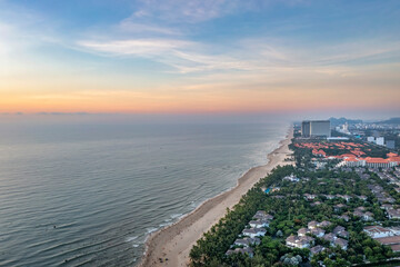 Aerial view of Da Nang city, Vietnam 