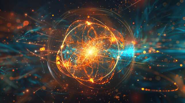 A computer generated image featuring a captivating spiral formation in the vast expanse of space, Nanoscale quantum physics depicted artistically,good abstract figure to background. fractal rendered,
