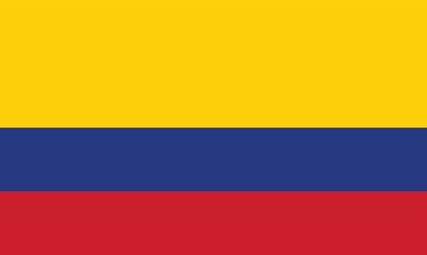 Flat Illustration of Colombia flag. Colombia national flag design. 
