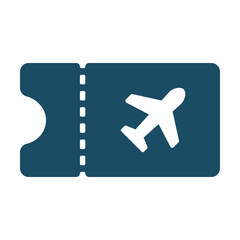 Fototapeta premium Flight ticket, air plane, aircraft svg cut file. Isolated vector illustration.