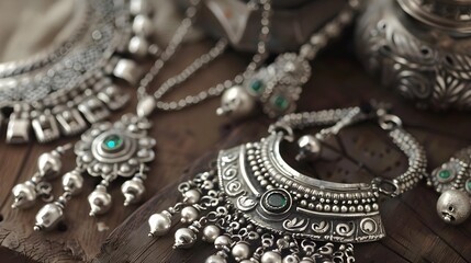 bridal antique silver jewelry