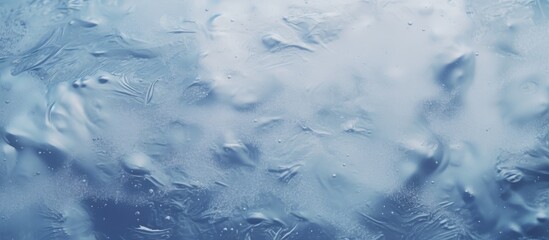 Fototapeta premium Reflections of Nature: Close-Up Abstract View of Water Drops on a Window
