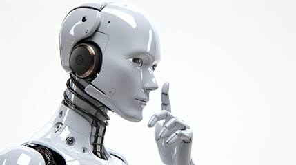 humanoid robot found a solution, 3D rendering