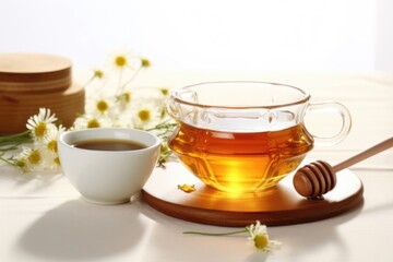 Obraz na płótnie Canvas tea with mint and honey