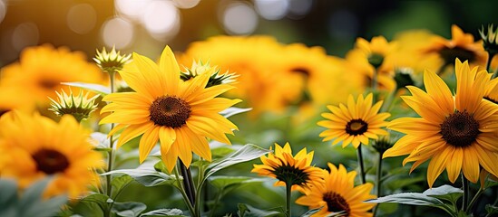 Vibrant Sunflower Field Basking in the Warm Sunlight - A Blissful Nature Scene