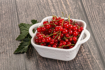 Sweet ripe red currant berries