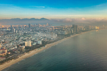 Fototapeta na wymiar Aerial view of Da Nang city, Vietnam