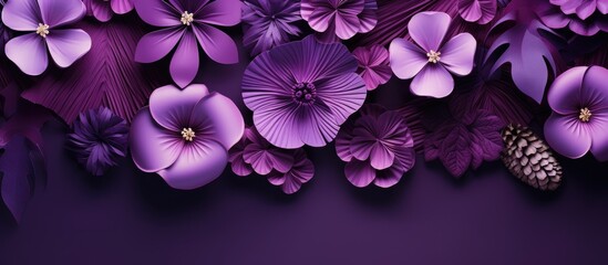 Lavender Blooms Adorning a Tropical Frame for Elegant Wallpaper Design