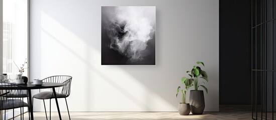 Expressive Black and White Acrylic Painting Creates Striking Abstract Wall Art