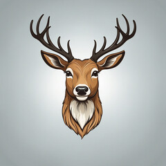 Logo illustration of a Deer colorful art