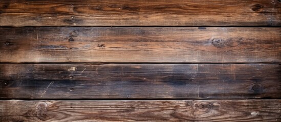 Fototapeta na wymiar Rustic Wooden Wall with Earthy Brown Texture - Vintage Timber Plank Background Design