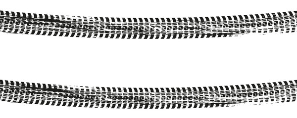 Tire trace track vector illustration. Dirty tyre traces. © Pavlo