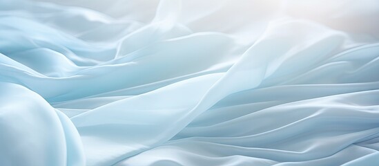 Soft White Fabric Texture with Copy Space for Text or Design, Close-up View of Bedding Sheets