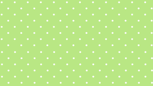 Green background with white polka dot