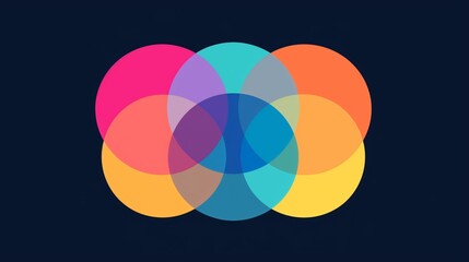 Abstract geometric graphics wallpaper. Modern geometric shape on dark background.