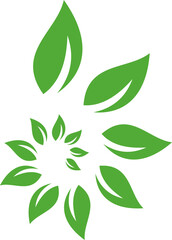  green leaf abstract organic vector logo green leaf icon