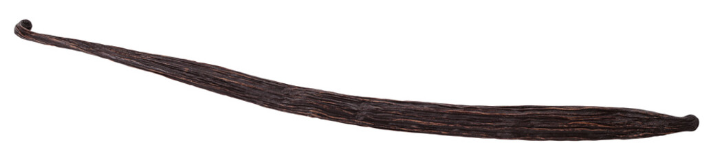 Vanilla bean isolated on white background, clipping path, full depth of field