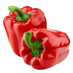 sweet Pepper, Paprika, isolated on white background, full depth of field