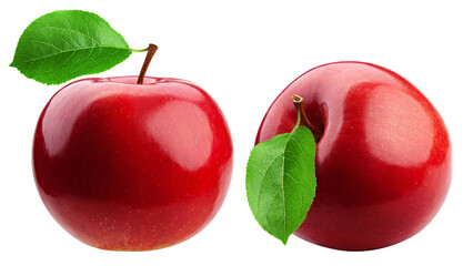 red Apple isolated on white background, full depth of field