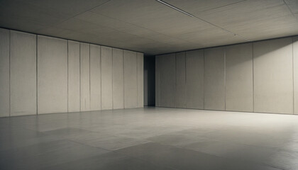 A concrete room with walls and floor. Concrete wall and floor abstract background. 