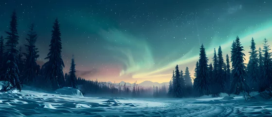Papier Peint photo Aurores boréales aurora borealis, showcasing the beauty of the cosmos