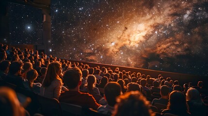 Engaging Astronomy Show for a Young Audience at the Planetarium Theater. Concept Astronomy, Planetarium, Young Audience, Engaging Show, Educational Entertainment