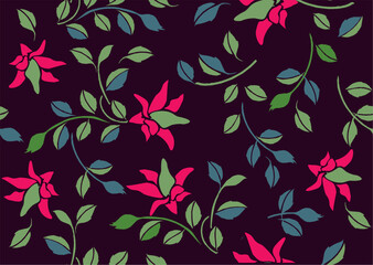Indonesian batik motifs with very distinctive, exclusive plant patterns. vector EPS 10