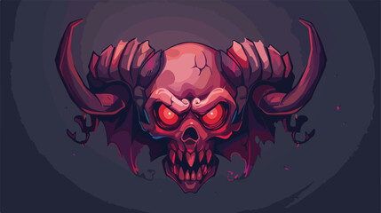 Cartoon devil skull