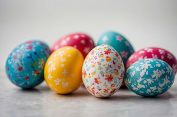 Fototapeta na wymiar easter eggs on wooden background
