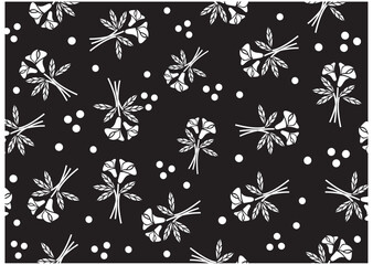 Indonesian batik motifs with very distinctive, exclusive plant patterns. vector EPS 10