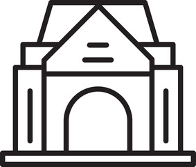 Building Icon Line Illustration