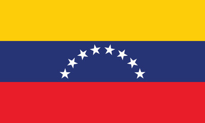 Flat Illustration of Venezuela flag. Venezuela national flag design.
