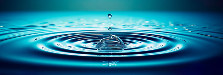 drop of water creating ripples, symbolizing the impact of individual actions on World Water Day. Generative AI